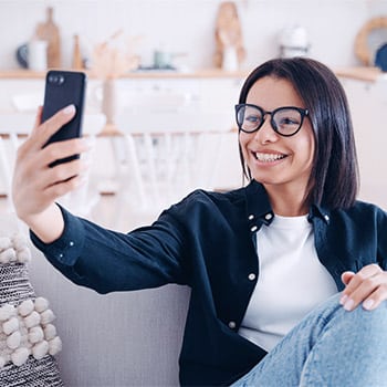 Woman taking a selfie